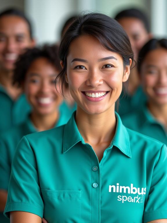 Nimbus Spark Clean professional team smiling